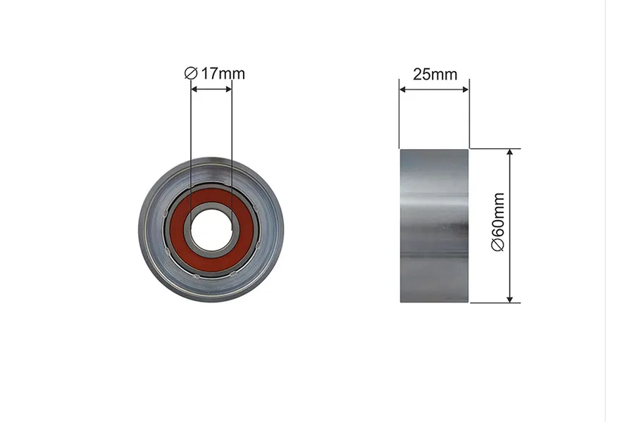 Tensioner pulley, v-ribbed belt
