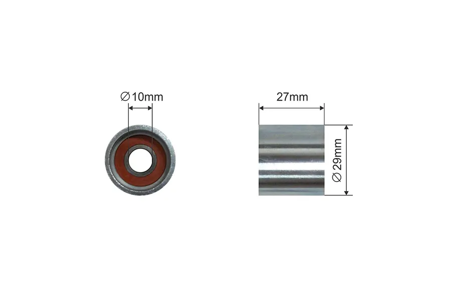 Tensioner pulley, v-ribbed belt